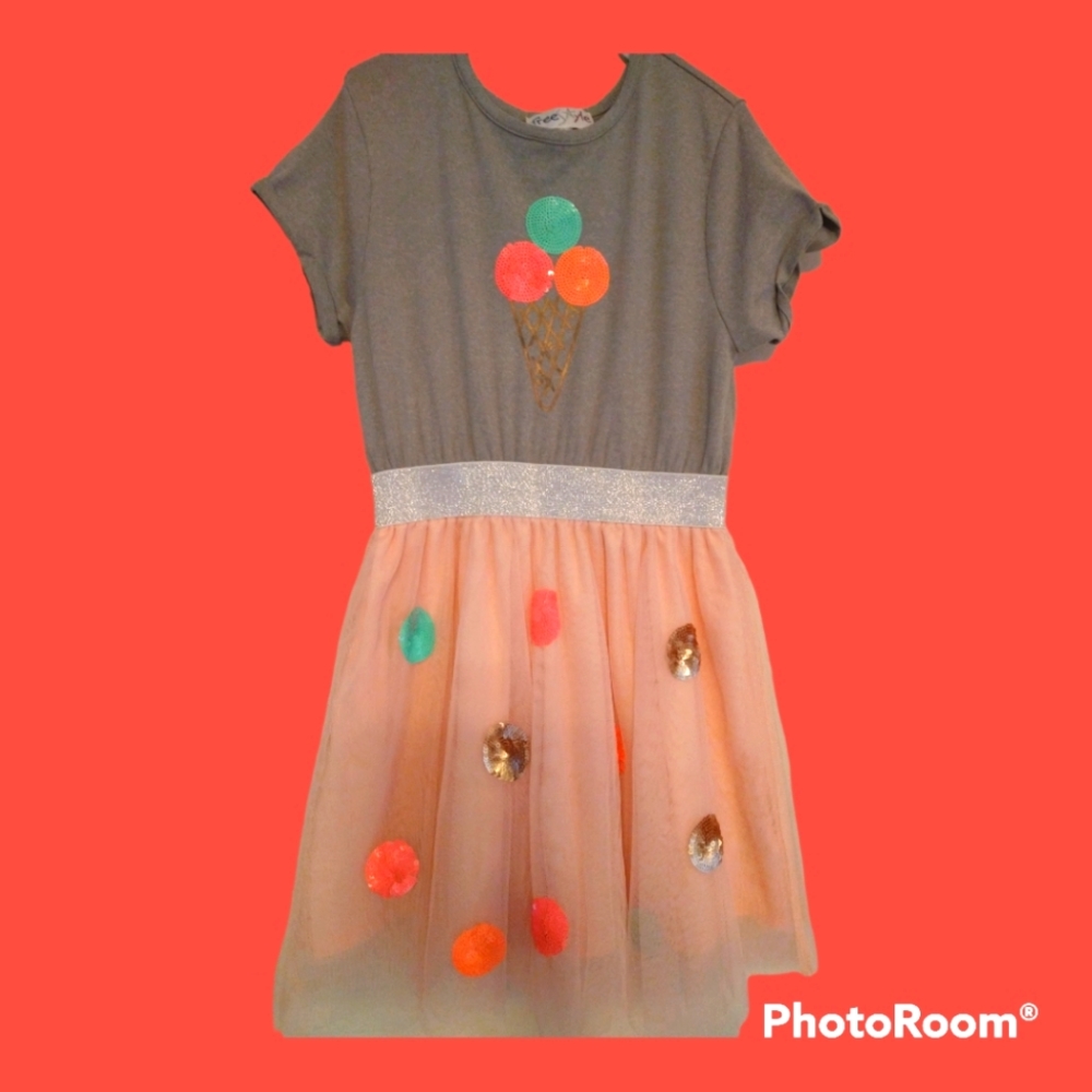 Grey and pink Ice cream Dress